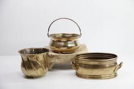 Vintage Brass Planter - Asssorted Solid Brass Pot Collection ...