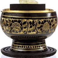 Carved Brass Incense Holder for Resins