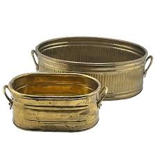 Vintage Solid Brass Bowl Planter Seashell Pattern India Hosley Lot of 2 | eBay