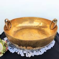 Antique Brass Rare Kitchenware Cooking Flat Fry Pan | Brass ...