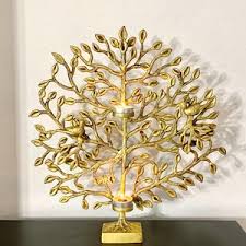 17" Inch Brass Tall Tree With Birds Candle Holder Showpiece ...