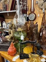 Very old uranium kerosene lamp $175 in booth 913 We are open Monday-Saturday 10-5 719 Delaware St Leavenworth, KS 66048 We have around 50 booths and an additional large furniture room! #Americana #americanafurnitureandantiquemall