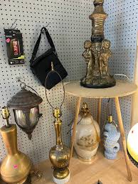 This week The Thrifty Kitty has LAMPS GALORE! No, not the least memorable Bond Girl ever. Actual vintage lamps- a slew of them. Here's just a few, more being put out! Check
