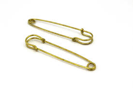 75 Mm Raw Brass Safety Pin Findings, Brooch Findings ...