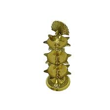 Buy Pepper Agro Traditional Vilakku with Peacock Design Pooja/Puja Diya Lamp/Oil Lamp (Set of 1) Online at Low Prices in India - Amazon.in