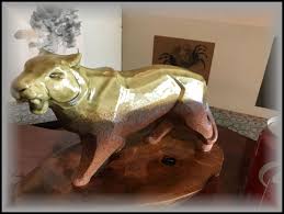 Japanese Art Deco hand made Ceramic Tiger with beautiful ...