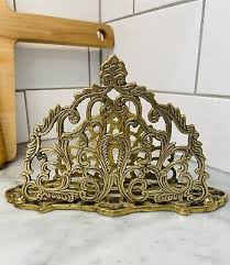 Vintage Brass Mail/Napkin Holder Intricate Design | eBay