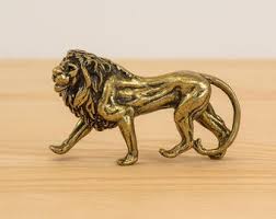 Solid Brass Lion – Collectible Miniature Animal Figurine ...