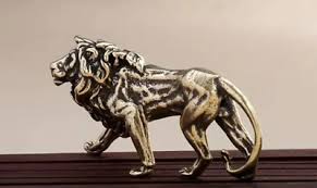 Keychain Miniature Brass Lion African Lion Key Chain Pendant ...