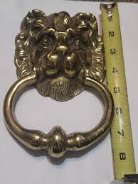 Vintage Solid Brass Lion Head Door Knocker 8"L 5" wide | eBay