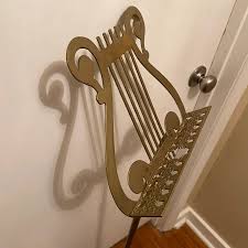 Brass Lyre Form Music Stand | Chairish