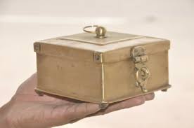 Old Brass Square Shape Solid Handcrafted 4 Compartment Spice Powder Box | eBay Australia