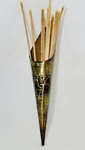 Vtg Brass Cone Fireplace Match Holder Wall Mount Embossed ...