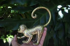 Monkey Brass Statue - Vintage Animal Brass Figurine for Table Decor and Gift - Etsy
