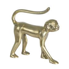 Aluminum Walking Monkey, 10" Gold – RauFurniture.com (RauHaus, LLC)