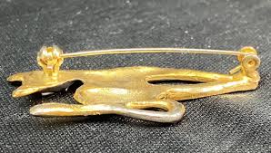 Vintage Matte Black Enamel Gold Tone & Rhinestone Cat Eyes ...