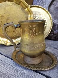 Vintage Heavy Brass Cup Crafted in Saudi Arabia. the ...