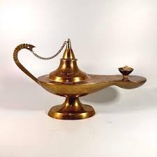 Aladdin Brass Oil Lamp - Brass Genie Lamp - Length 8” - Etsy