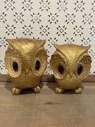 Vintage Anthony Freeman McFarlin Halloween Owls ~ Gold ~ Big ...
