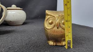 Vintage Brass Owl Vintage Brass Owl Figurine Paperweight Mid ...