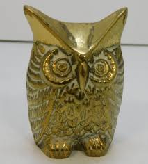 Vintage Brass Owl - Etsy