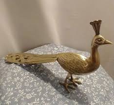 Brass Peacock Figurine | eBay