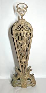 Vintage Brass Art Nouveau Peacock Fan Fireplace Screen *For ...