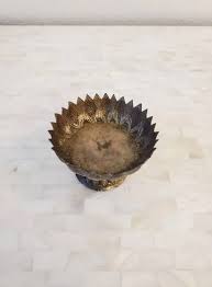 19th Century Solid Silver Niello Bowl | Chairish