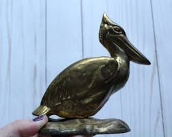 Buy Vintage Brass Pelican Statue 1970s Online in India - Etsy
