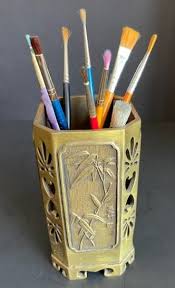 Chinese Brass Brush Holder - Etsy
