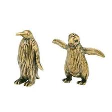 Handmade pure copper penguin antique decorative ...