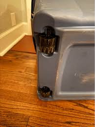 45 Gallon Blue Storage Tote w/ Lid and Wheels | Used - Good ...