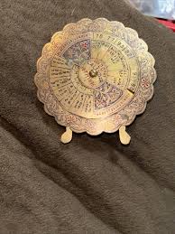 Vintage Brass PERPETUAL 20 YEAR CALENDAR Desk Top Rotating ...