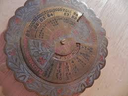 Vintage Brass 40 Year Perpetual Round Desktop Calendar 1974-2013 with stand | eBay Australia