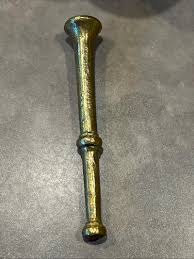 Old Brass Bronze Colored Pestle Mortar Footed Apothecary ...