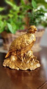 Vintage Hand-painted Ceramic Quail. ~7"×7.5"×4" Bird ...