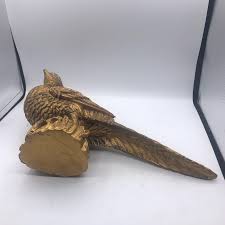 1970s Syroco Gold Bird Sculpture | Chairish