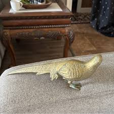 Gold Decorative Bird Figurine