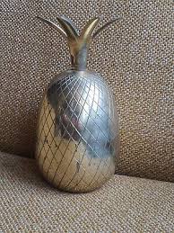 Vintage Mid Century Hollow Brass 9" Tall Pineapple Candle ...