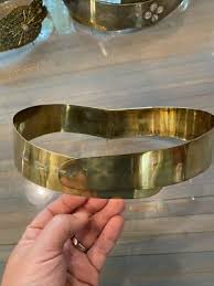 VTG Runway Brass & Copper Mother Of Pearl Belt Brutalist Couture Hammered Y2K | eBay