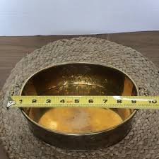 Vintage Brass Handmade India Planter Hammered Embossed Palm Trees Flamingo | eBay