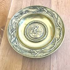 Vintage Heavy Brass Dish With Goddess Water Jug Scene - Etsy