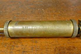 Vintage Antique MILLER STANDARD Lubricant Brass Grease Gun Screw Top Patent 1911 | eBay