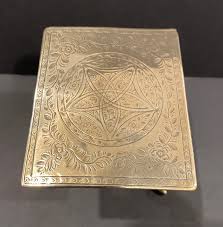 Antique Engraved English Brass Candle Reflector | Chairish