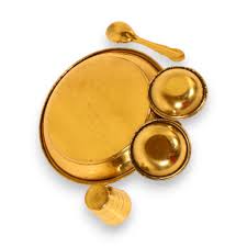 Small Brass Puja Thali Set/ plate and bowl set – Bharat Puja ...