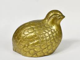 Vintage Mid 20th Century Brass Quails Partridge Family ...