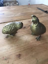 Vintage Brass? Bronze? Set of 2 Birds Pigeons | eBay