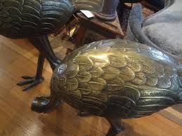 Large Pair of Hollywood Regency Brass Ostrich Figures at 1stDibs | anatalavis, figure of ostrich, cuban flightless crane