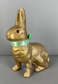 3pc Vintage Bunny Tin Molds And Candy Container