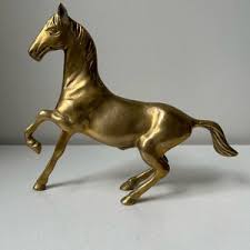 Vintage 8” Solid Brass Horse - Etsy